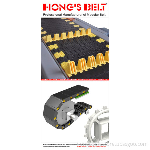 Car Industry Heavy-Duty Modular Plastic Conveyor Belt